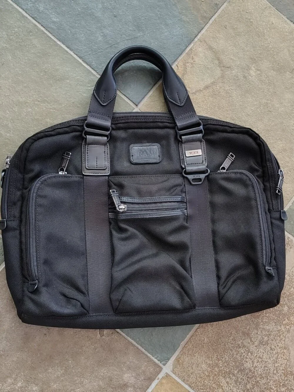 Tumi Organizer Brief Portfolio Black Bag
